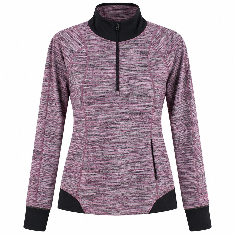 Lululemon Pink Space Dye Quarter Zip Long Sleeve Running Top Size 10